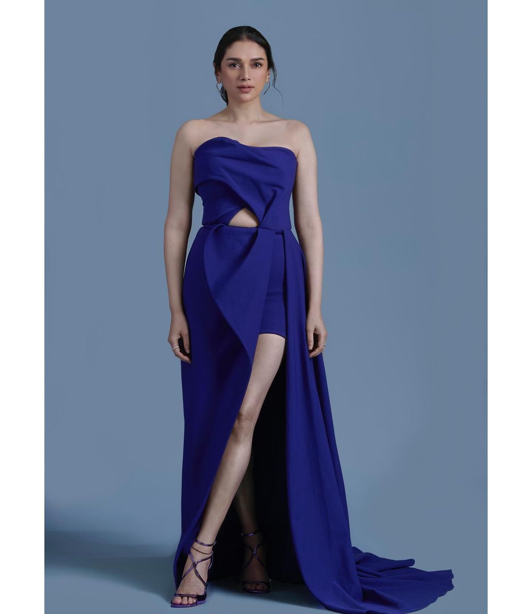 Bollywood Actress Aditi Rao Hydari In Blue Gown